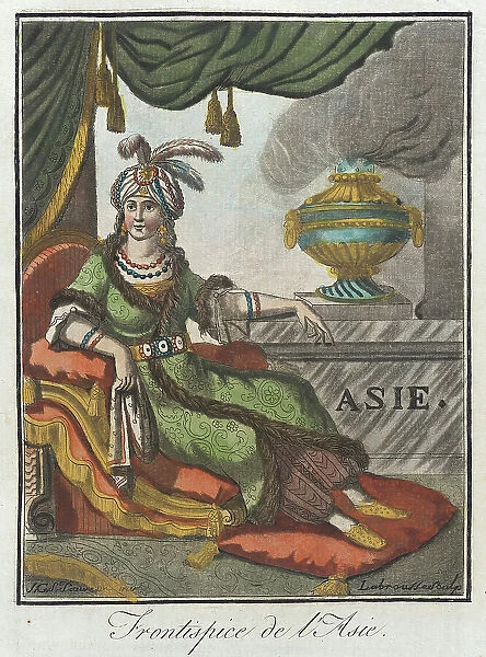 Costumes de Différents Pays, Frontispice de l'Asie, c1797. Creators: Jacques Grasset de Saint-Sauveur, LF Labrousse
