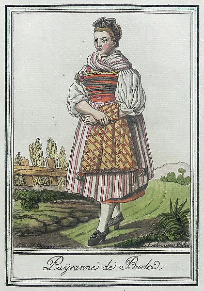 Costumes de Différents Pays, Paysanne de Basle, c1797. Creators: Jacques Grasset de Saint-Sauveur, LF Labrousse