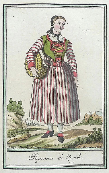 Costumes de Différents Pays, Paysanne de Zurich, c1797. Creators: Jacques Grasset de Saint-Sauveur, LF Labrousse