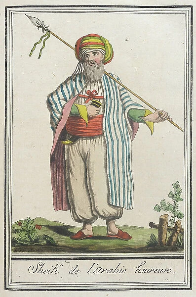 Costumes de Différents Pays, Sheik de l'Arabie Heureuse, c1797. Creators: Jacques Grasset de Saint-Sauveur, LF Labrousse