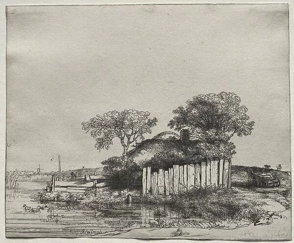 Cottage with a White Paling, 1648. Creator: Rembrandt van Rijn (Dutch, 1606-1669)
