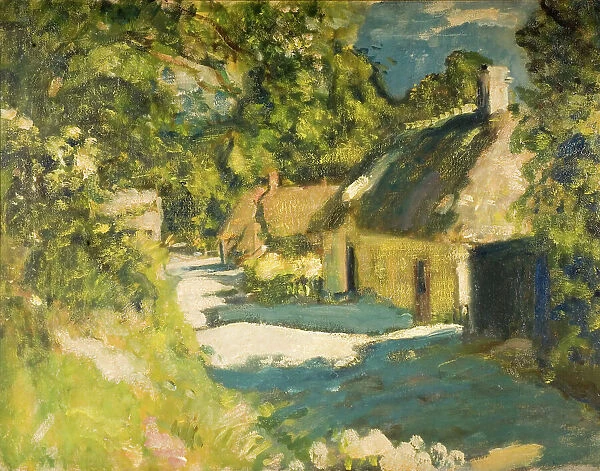 Cottages at Aldbourne, 1915. Creator: Ambrose McEvoy