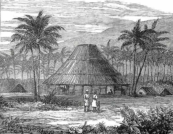 Council House, Samoa, the Scene of the Late Conflict, 1876. Creator: Unknown