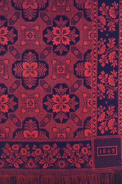 Coverlet, Indiana, 1842. Creator: Unknown
