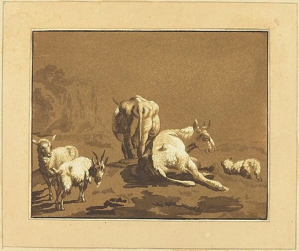 Cows, published 1782. Creator: Johann Gottlieb Prestel