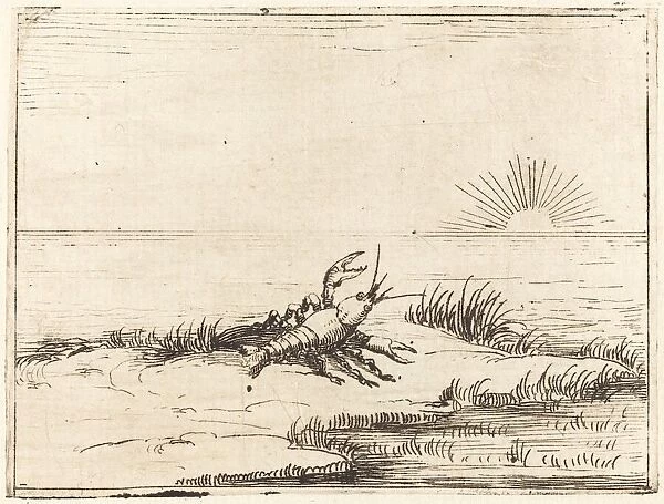 Crayfish Looking at the Sun, 1628. Creator: Jacques Callot