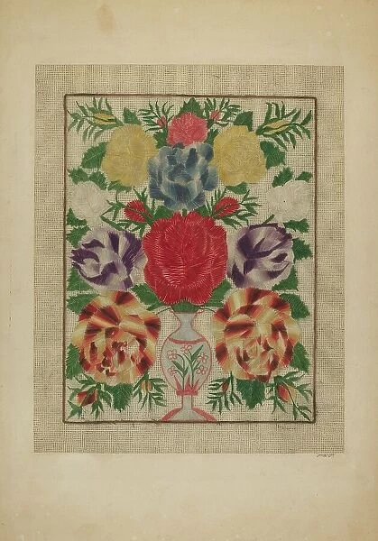 Crewel Embroidery, 1939. Creator: John Wilkes