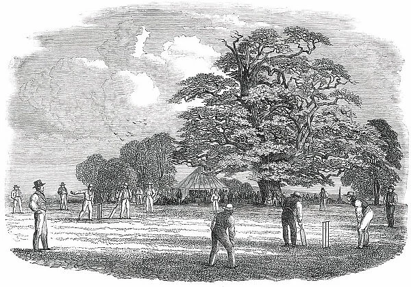 Cricket - drawn by Duncan, 1850. Creator: Duncan