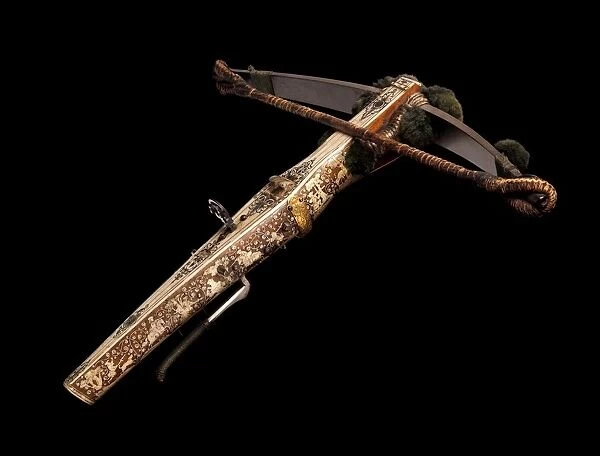 Crossbow (Halbe Rüstung) with Winder (Cranequin), crossbow, German, probably Dresden