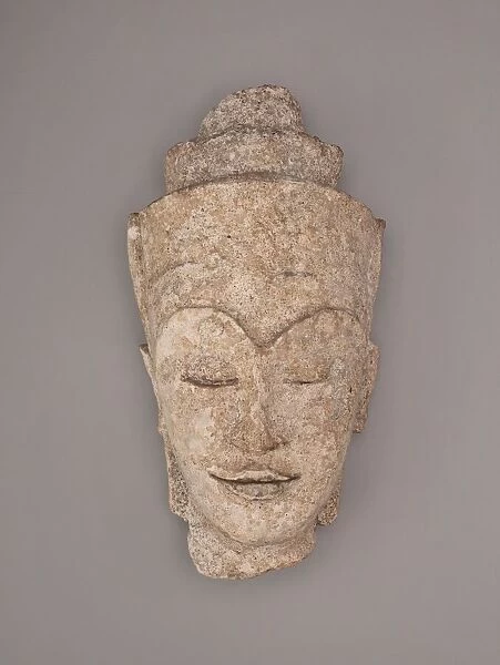 Crowned Head of a Bodhisattva, Ayutthaya period, late 17th century. Creator: Unknown