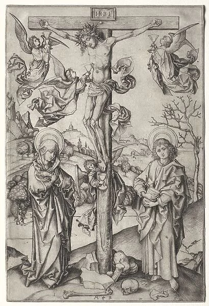 The Crucifixion with Four Angels. Creator: Martin Schongauer (German, c. 1450-1491)