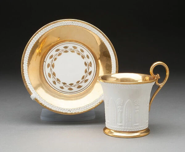 Cup and Saucer, Paris, c. 1780. Creator: Unknown