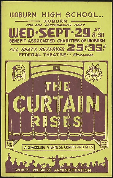 The Curtain Rises, Woburn, MA, [193-]. Creator: Unknown