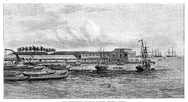 The Custom-House and inner harbour, Colombo, Ceylon, 1864. Creator: Unknown