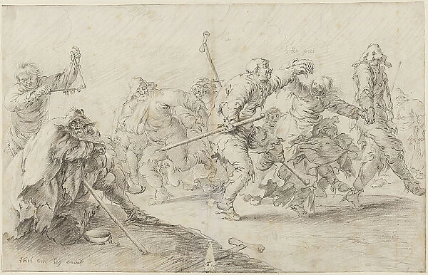 Dancing beggars and cripples, c.1635. Creator: Unknown
