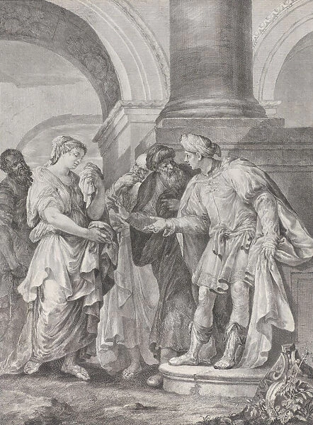 Daniel argues with the elders while Susanna stands at left, 1732-50