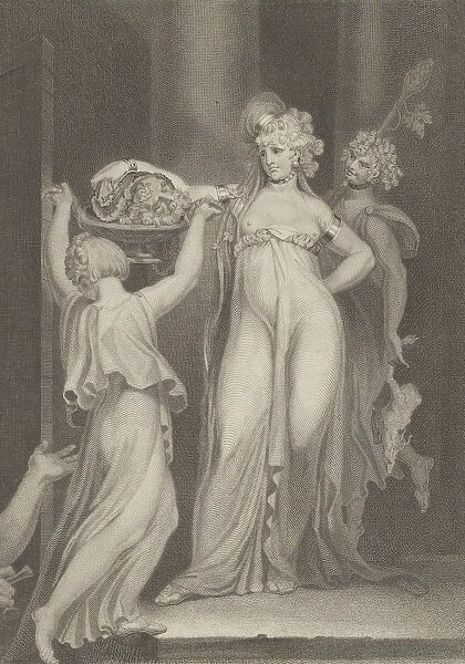 The Daughter of Herodias (Salome Receiving the Head of John the Baptist, Matthew 14:10-11)... 1798. Creator: Thomas Holloway
