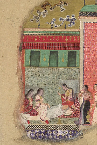 The Death of King Dasharatha, the Father of Rama, Folio from a Ramayana, ca. 1605