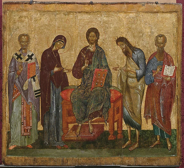 Deesis with St. Nicholas and an unknown saint, unknown date. Creator: Unknown