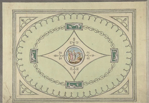 Design for a Ceiling for the First Drawing Room at Culzean Castle, Ayrshire, 1779-82