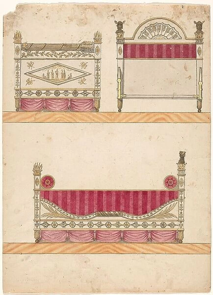 Design for a crib, c.1790. Creator: Anon