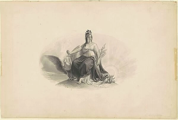 Design for an Emblem of the United States of America, c. 1860. Creator: Christian Schussele