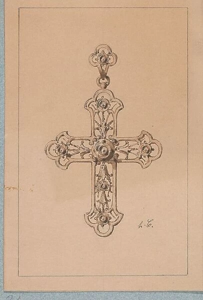 Design for Pendant with Diamonds, c.1864-c.1894. Creator: Henri Cameré