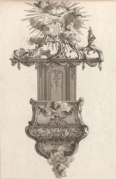 Design for a Pulpit, Plate 4 from an Untitled Series of Pulpit Designs, Pri