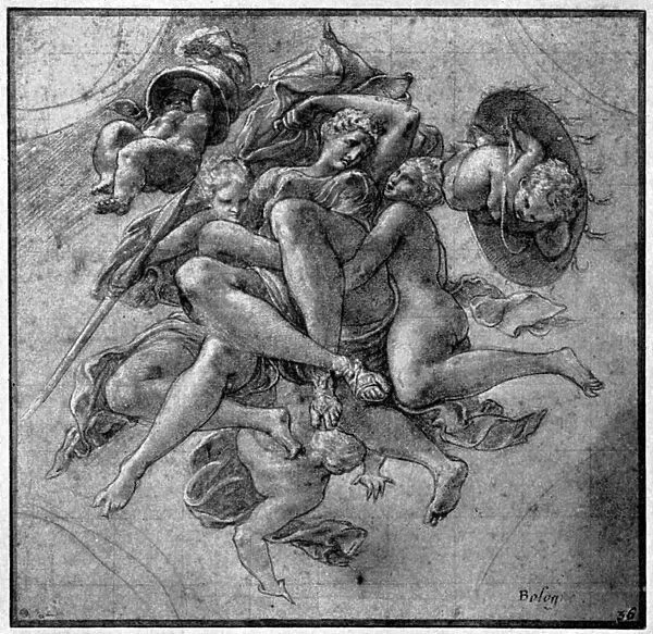 Design for the Ulysses Gallery, Fontainebleau, c1540s, (1926). Artist: Francesco Primaticcio