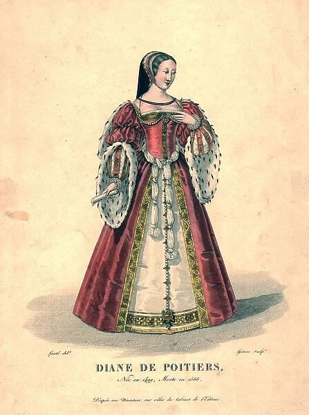 Diane de Poitiers, (early 19th century). Creator: Georges Jacques Gatine