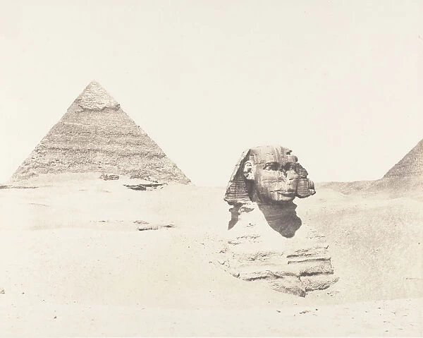 Djizeh (Necropole de Memphis), Sphinx et Pyramides, 1851-52, printed 1853-54