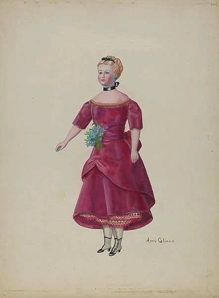Doll--'Cornelia', c. 1937. Creator: Anne Colman. Doll--'Cornelia', c. 1937. Creator: Anne Colman