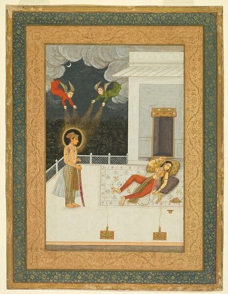 The dream of Zulaykha, from the Amber Album, c. 1670. Creator: Unknown