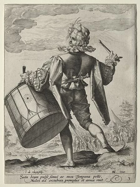 Drummer, 1587. Creator: Jacob de Gheyn II (Dutch, 1565-1629); Hendrick Goltzius (Dutch, 1558-1617)