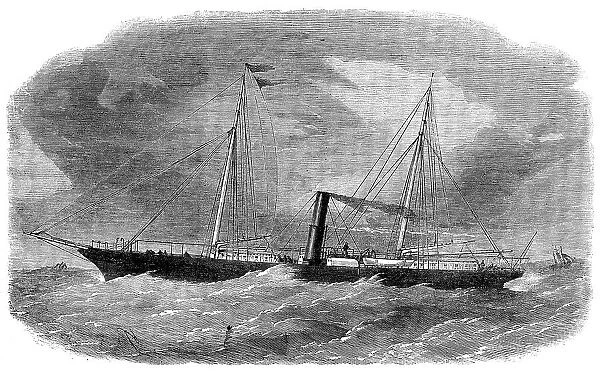 Dudgeon's new double-screw iron steam-ship Flora, 1862. Creator: Unknown