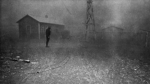 Dust storm, New Mexico, Spring 1935. Creator: Dorothea Lange