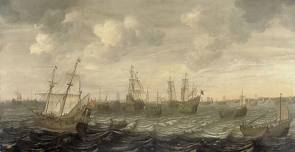 The Dutch Herring Fleet under Sail, 1660-1701. Creator: Cornelis Beelt