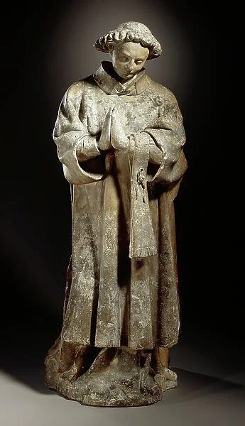 Ecclesiastical Figure in Prayer, between c.1400 and c.1420. Creator: Unknown