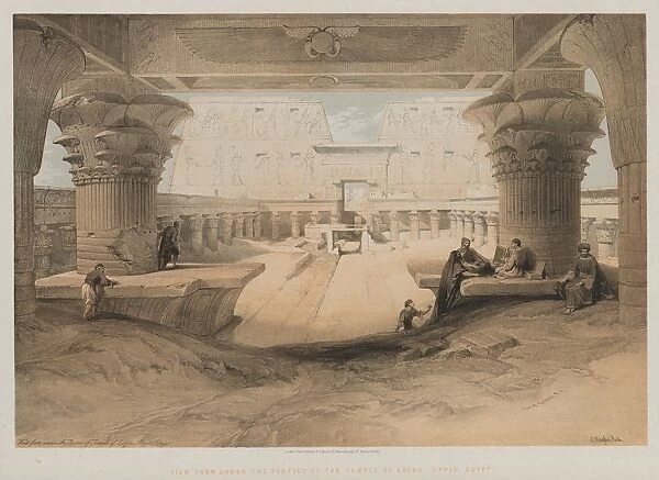 Egypt and Nubia, Volume I: View from Under the Portico of the Temple of Edfou, Upper Egypt, 1847