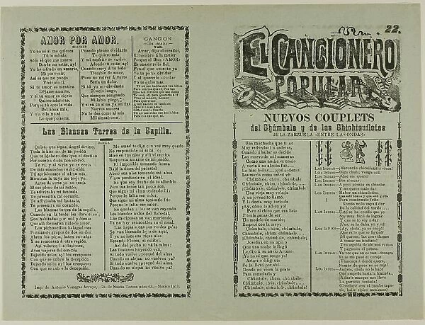 El cancionero popular, no. 22 (The Popular Songbook, No. 22), n.d. Creator: Unknown