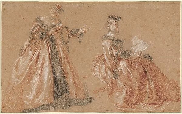 Two Elegant Women in Polish Dress, c. 1723. Creator: Nicolas Lancret