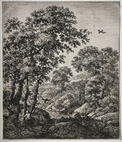 Elijah Fed by the Ravens. Creator: Anthonie Waterloo (Dutch, 1609  /  10-1690)