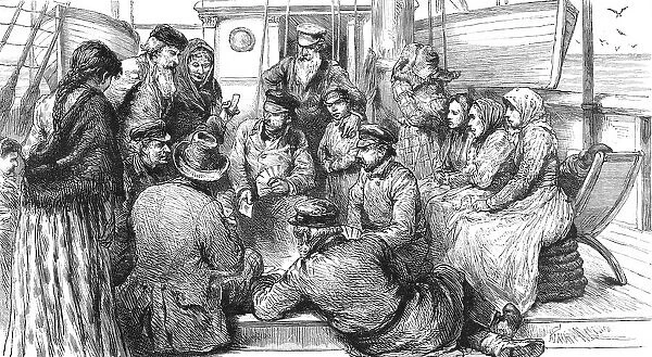 The Emigration of the Russian Jews - Sketches on board the Guion Liner 'Wisconsin', 1891. Creator: Unknown. The Emigration of the Russian Jews - Sketches on board the Guion Liner 'Wisconsin', 1891. Creator: Unknown