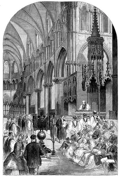 Enthronisation of the Most Rev. Dr. Charles Thomas Longley, Lord Archbishop of Canterbury... 1862. Creator: Unknown
