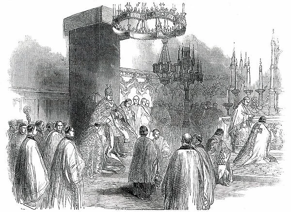 Enthronization of Cardinal Wiseman, in St. George's Church, Lambeth, 1850. Creator: Unknown