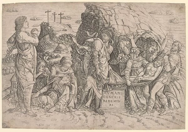 Entombment, c. 1509. Creator: Giovanni Antonio da Brescia (Italian, 1450-1530)