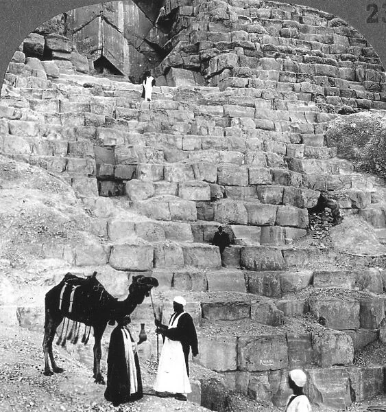 Entrance to the Great Pyramid of Giza, Egypt, 1905. Artist: Underwood & Underwood