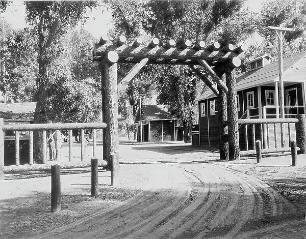Entrance to Marysville camp for migrants, Marysville, California, 1935. Creator: Dorothea Lange