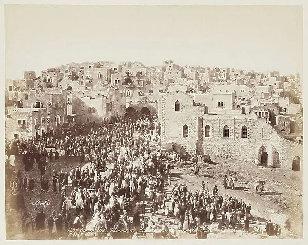 Entree Des Peterins A Bethlehem...Palestine #899, Printed c.1850. Creator: Felix Bonfils