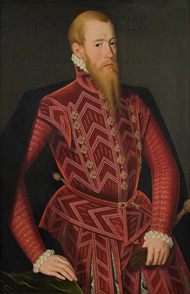 Erik XIV king of Sweden 1533-1577, mid-16th century. Creator: Domenicus Ver Wilt
